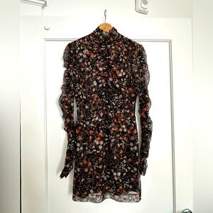 Bec and Bridge mesh floral mini dress